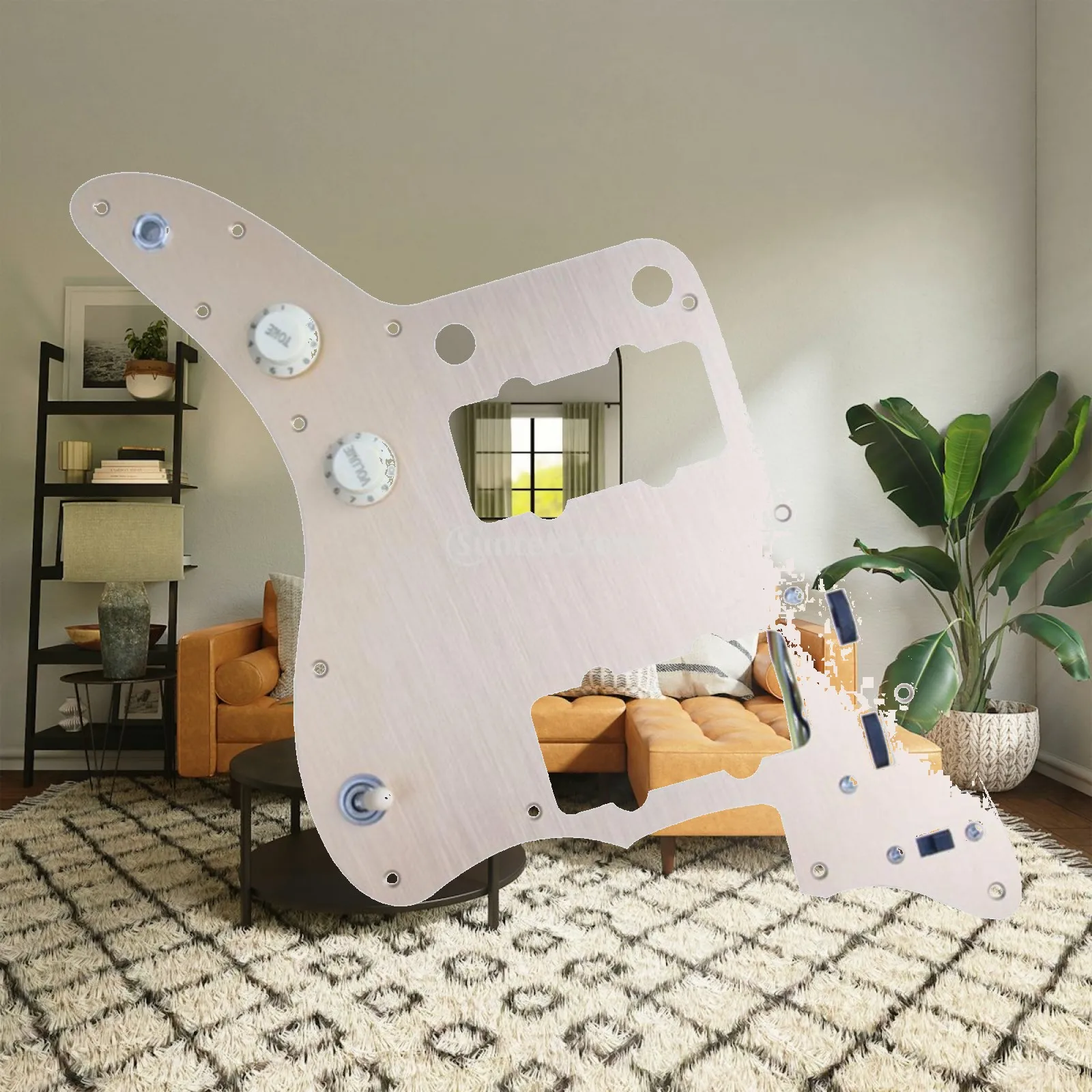 

Guitar Pickguard Scratch Plate Aluminum Alloy Shield for Electric Guitar Bridge DIY Assembly Accessory