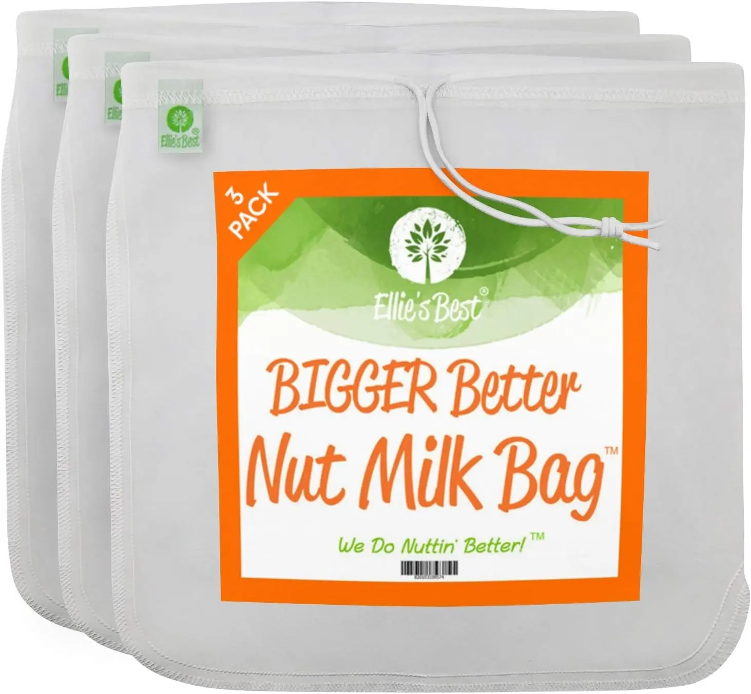 

Pro Quality Nut Milk Bag - 3 XL12"X12" Bags - Commercial Grade Reusable All Purpose Food Strainer - Food Grade BPA-Free