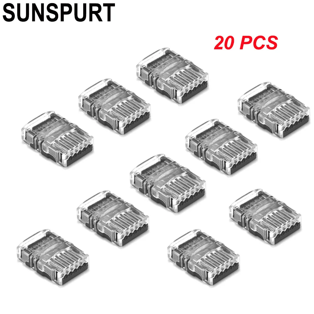 

2-20 шт., разъем для светодиодной ленты, 2/3/4/5-контактный электрический удлинитель, разъем для светодиодных лент 5050 RGB для подключения провода, использование