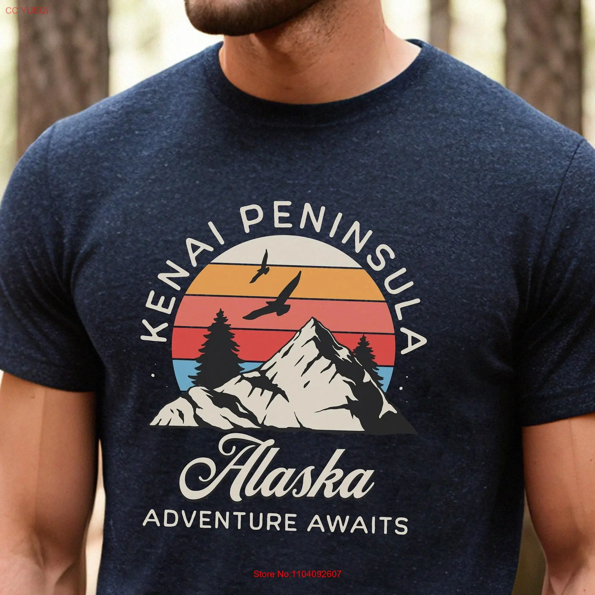 Kenai Peninsula T Shirt Alaska Fjords Travel Souvenir long or short sleeves