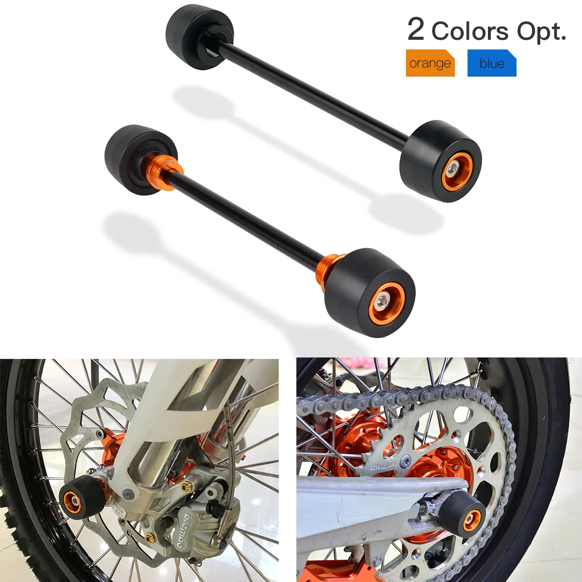 

Motorcycle 22MM 20MM Front Rear Axle Slider Falling Protection Lever Pad Kit For 2016-2023 KTM EXC 300 XCW TPi 6D EXCF XC SX F