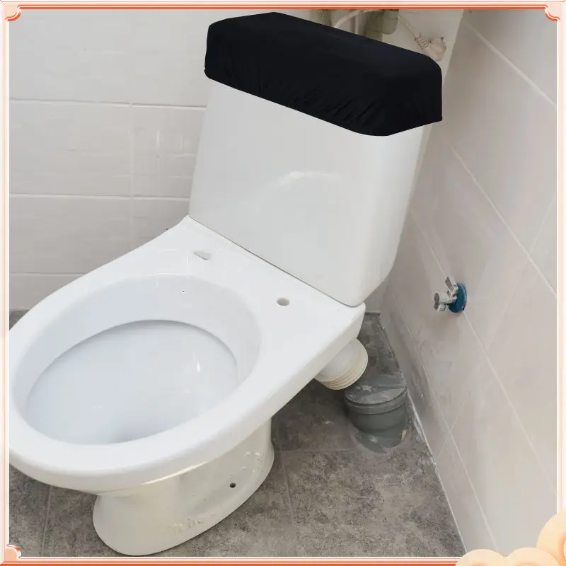 

Universal Toilet Tank Cover Black Dust Dirt Barrier Waterproof Longlasting Bathroom Hygiene Protection Accessory for All