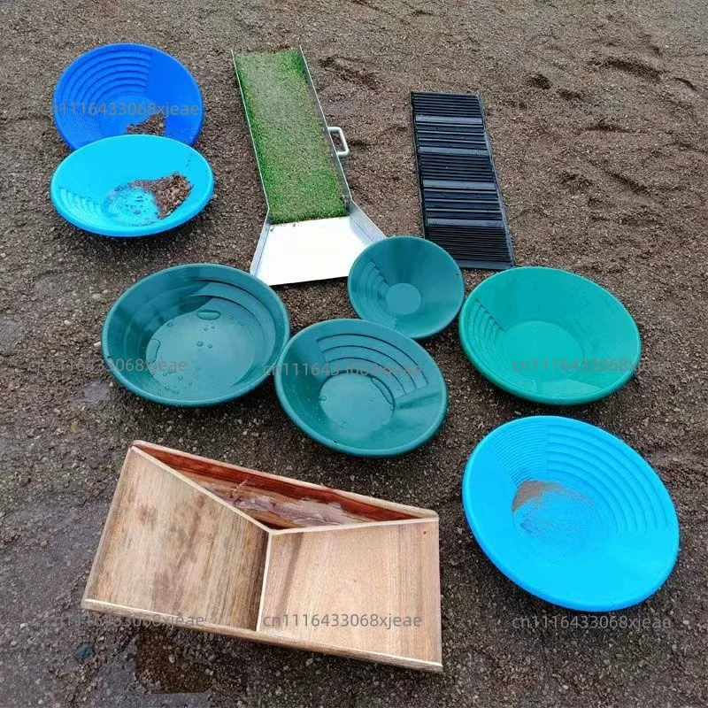 Gold Prospecting Supply Fine Gold Separator Set with Gate Box Rubber Pad for Recovering Gold Prospecting Essentials 30X90cm