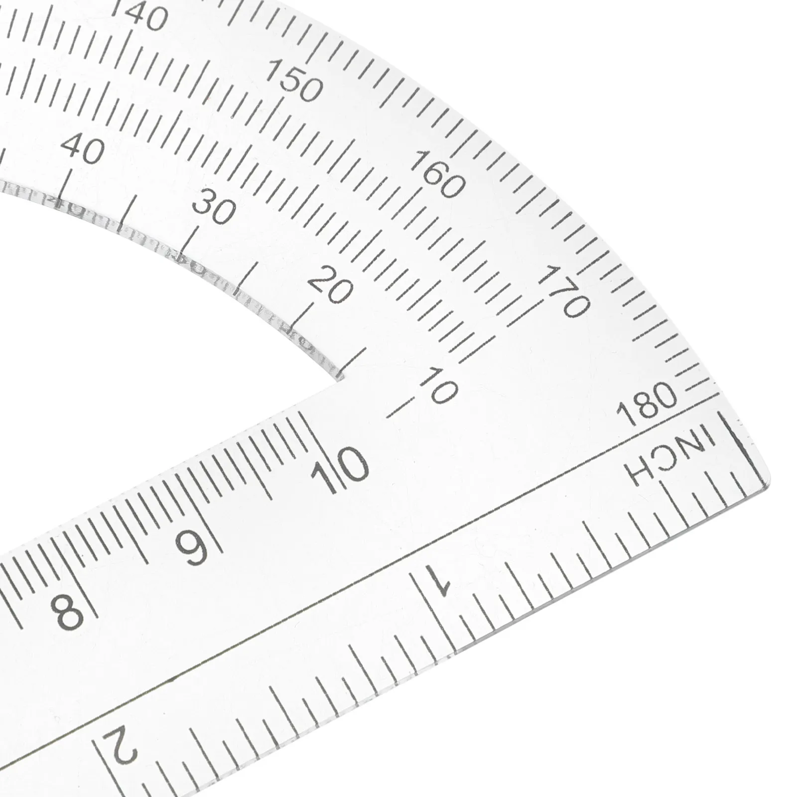 20Pcs Semicircular 180 Degree Protractor Clear Transparent Geometry Ruler Dual Scale Angle Measuring Tool for Students School