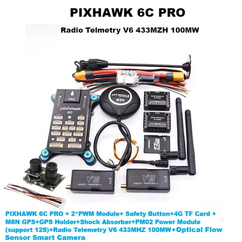 Rctosky Pixhawk PX4 6C PRO M8N PX4FLOW PIX 32 Flight Controller Autopilot with 4G SD RC Quadcopter Ardupilot ArduPlane ArduRover