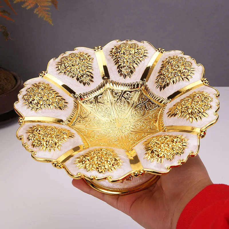 

Fruit Plate Nordic Style Household Creative Fashion Living Room Metal Small Exquisite Fruit Plate Decoration