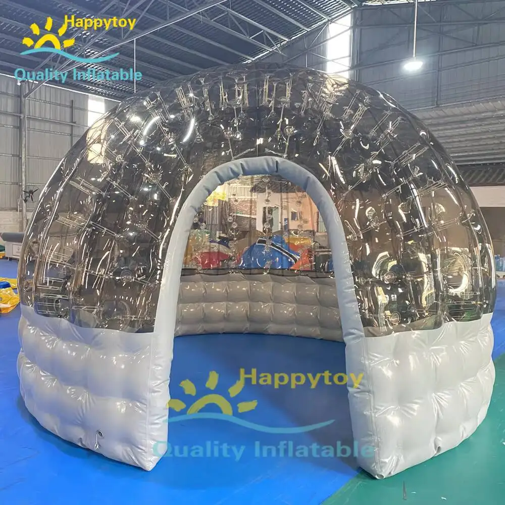 Tenda igloo a cupola gonfiabile trasparente impermeabile da campeggio all'aperto per spettacolo