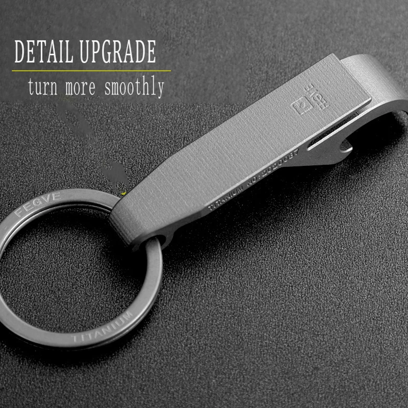 

High Quality Men Personality Multifunctional Key Chain Accessories Titanium Alloy Bottle Opener Keychain Pendant Men Car KeyRing