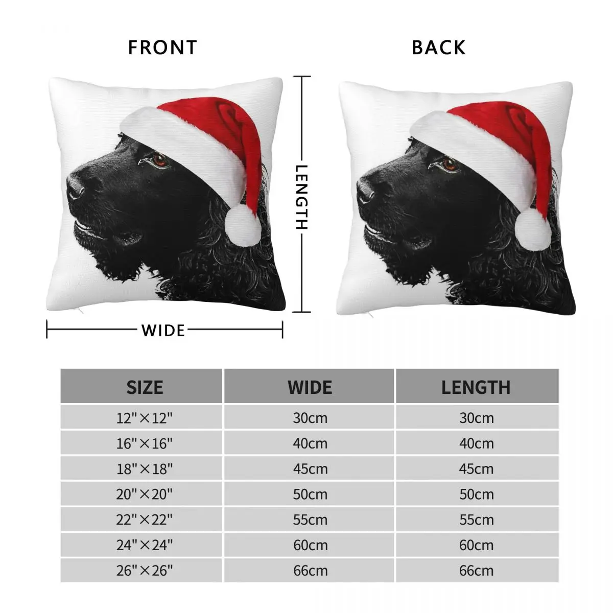 Merry Christmas Cocker Spaniel Square Pillowcase Polyester Linen Velvet Pattern Decor Throw Pillow Case Home Cushion Cover 18