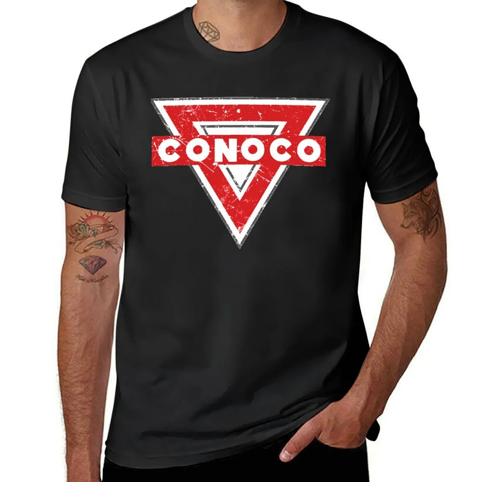 Футболка Conoco Oil Vintage Company, корейские модные быстросохнущие мужские футболки для чемпиона