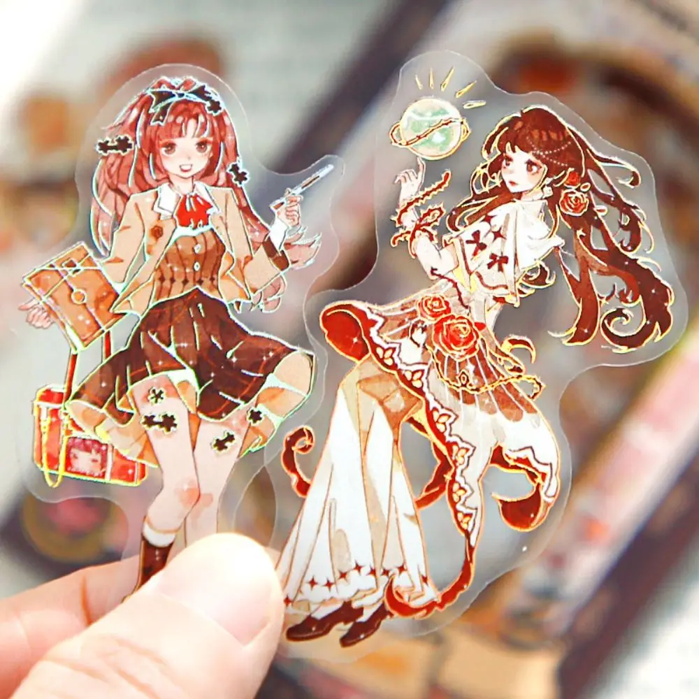 40Pcs/pack Anime Decorative Sticker Hand Account Scrapbooking Stationery Sticker Kawaii DIY Collage Stickers