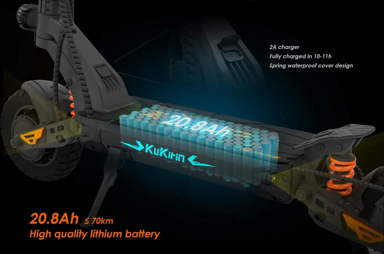 Kukirin G2 Master Foldable Electric engine Electric Soot 52V 20.8Ah li-ion battery maximum speed 60 km/h range 70km