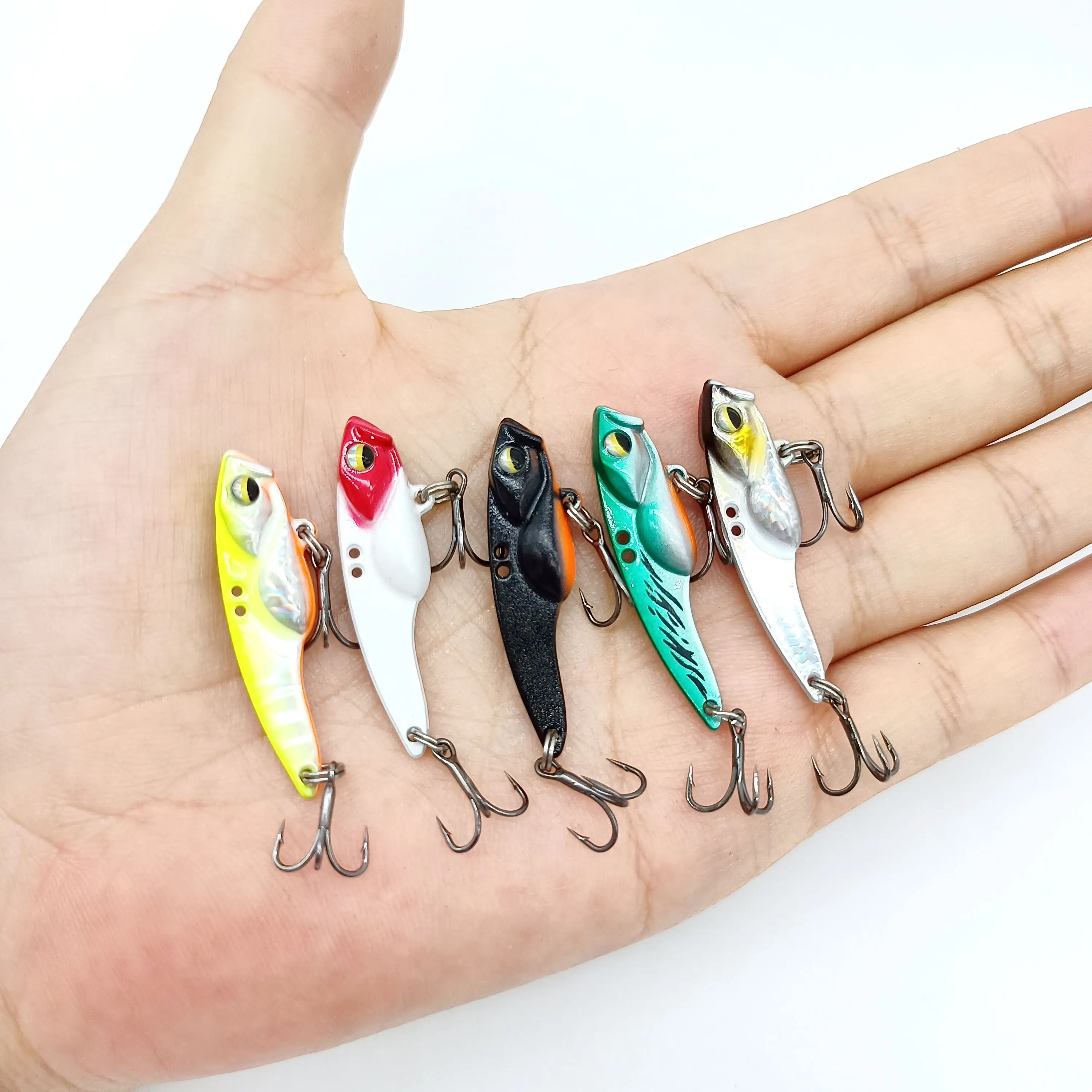 DUODUOYU 1PCS Metall VIB Jig Angeln Locken 3,5g/5g/8g Künstliche Löffel Spinner Sinking vibetion Drillinge Pesca Angelgerät – Detail 1