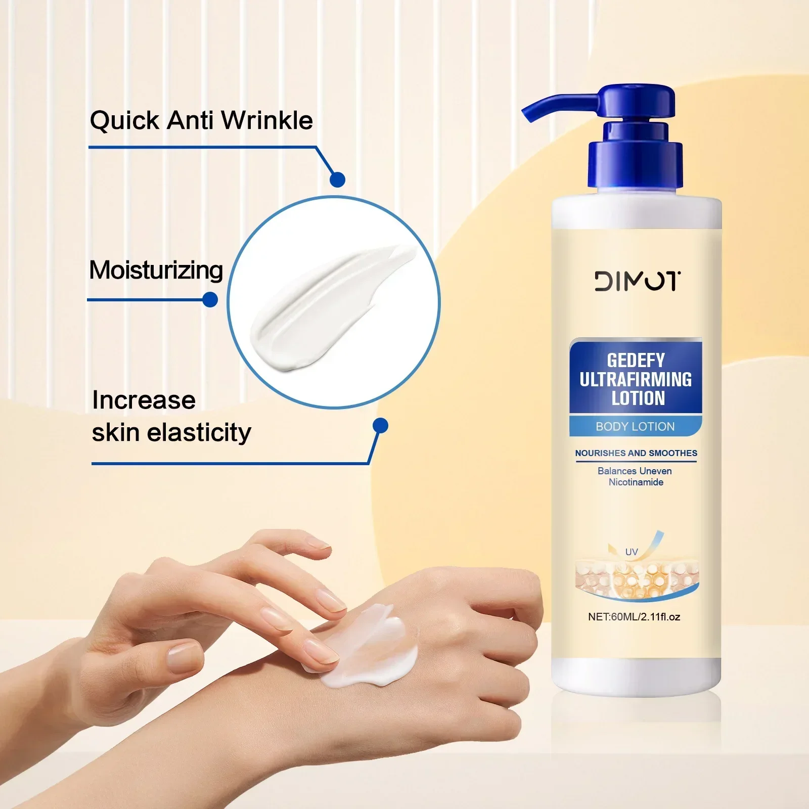 كريم حليب الكولاجين كريم الجسم كريم الجسم للوجه تبييض مغذي ترطيب غسول تفتيح العناية بالبشرة 60 مللي