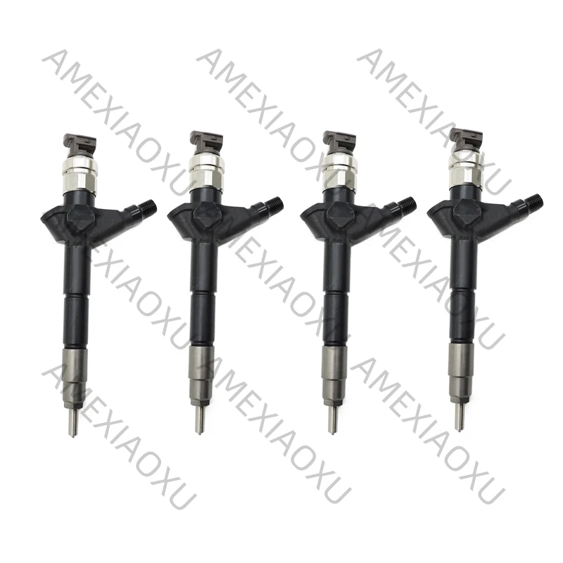 Compatible con Denso Nissan Navara YD25 D22 NP300, 4 Inyectores de Combustible 16600-VM00A 16600VM00B 16600VM00D 095000624R HRD621 AMEXIAOXU