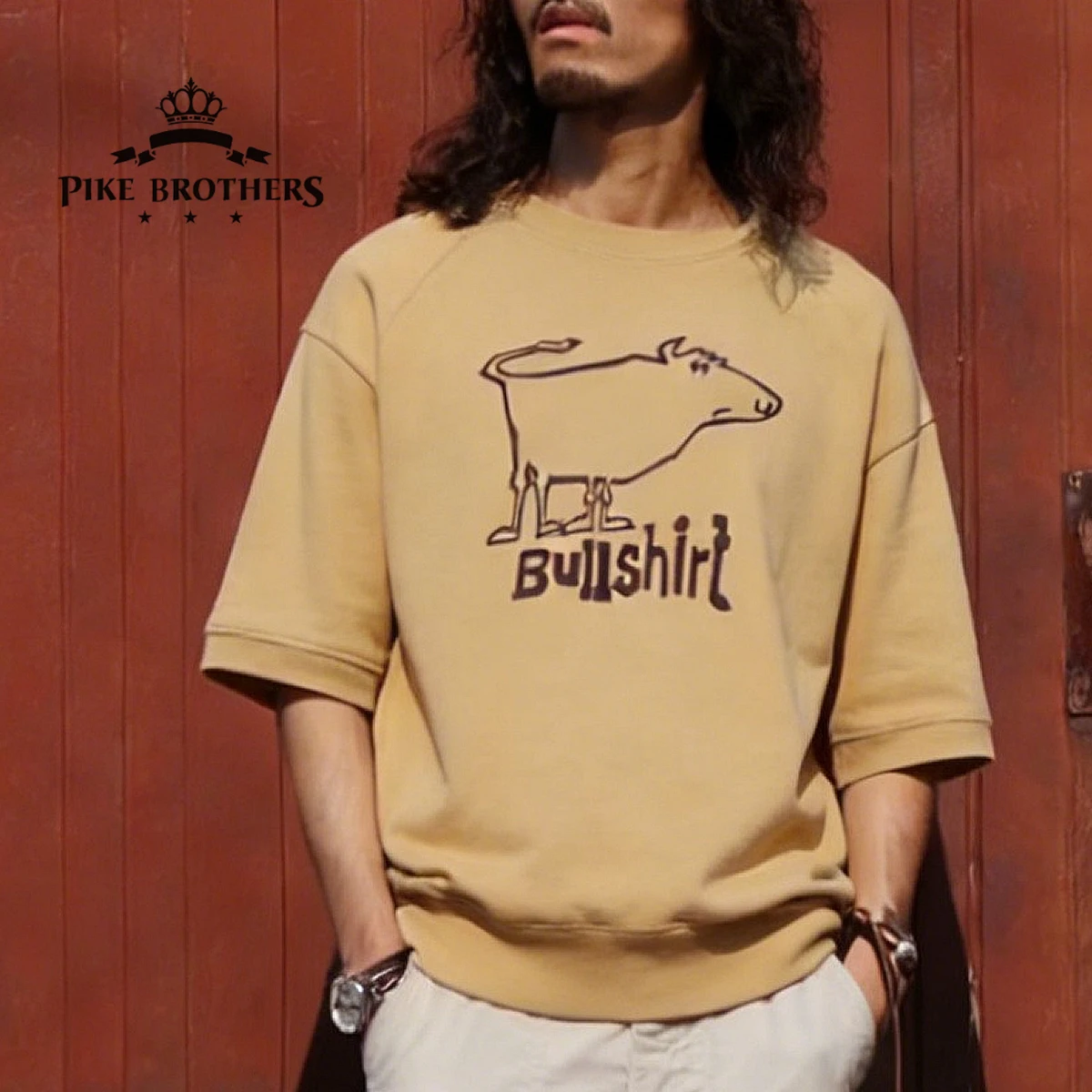 

Футболка Thiened ort Sve Fitn T-irt PIKE BR 953 Bullirt Stand Fit из чистого хлопка, впитывающая пот, с животным принтом