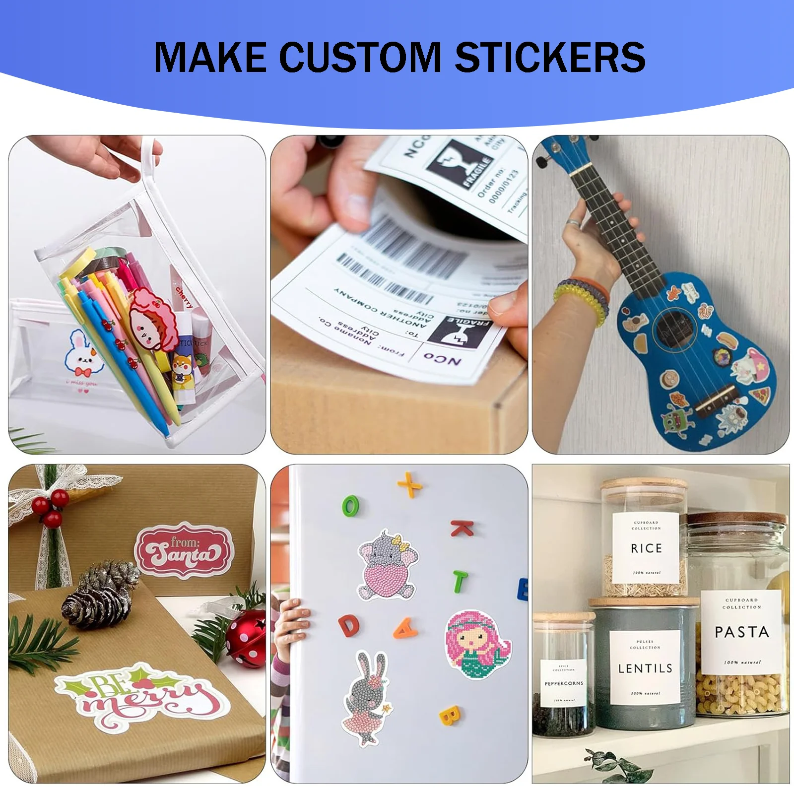 20 Pack Letter Size Matte Printable Vinyl Sticker Paper Self-Adhesive Inkjet Compatible Tear-Resistant Labeling Paper 8.5x11"