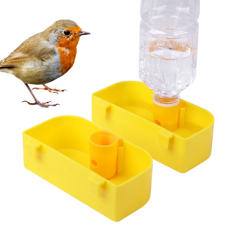 1/2/3/4/5 Pcs Bird Feeder Water Bottle Drinking Cups Automatic Water Hanging Dispenser for Quails Chicken Parrot Pigeons