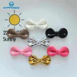 WFFNNKC 10/20Pcs Electroplated Plastic Bowknot Resin Children DIY Hair Clip Necklace Craft Supplies Decor Phone Patch Accessory