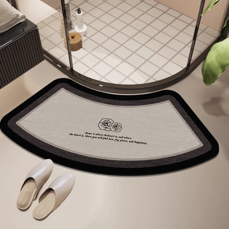 سجادات أرضية الحمام الفاخرة على شكل قوس من VIKAMA، سجادة قدم مضادة للانزلاق لتزيين المنزل