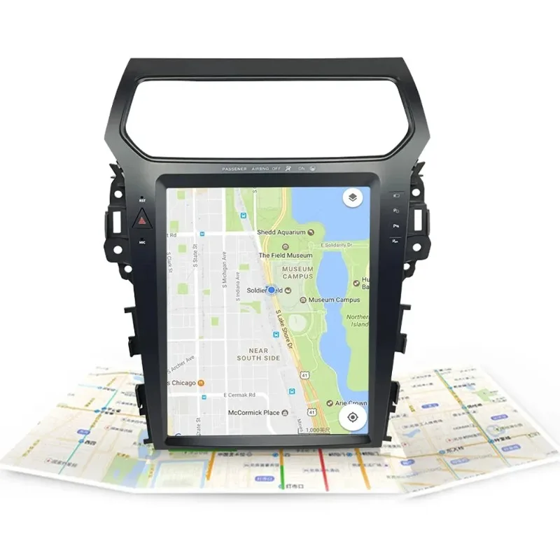 

Для Ford Explorer 2011-2019 Android автомобильный радиоприемник стерео Tesla экран стиль мультимедийный плеер Carplay Auto WIFI DSP GPS навигация