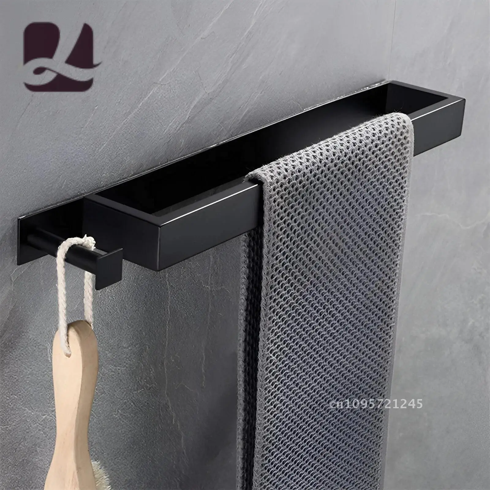 Towel rack，304 Stainless Steel Bathroom Towel Rack Bar Bathroom Towel Rack， Hardware Single Punchless