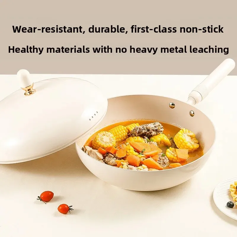 Ball kettle wok non-stick pan wok induction cooker natural gas universal - view 3