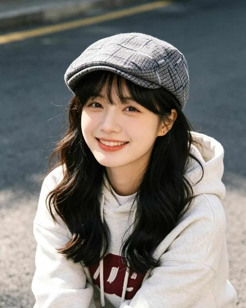 Women Beret Hat Plaid Check Pattern Tweed Flat Cap Vintage Gatsby Newsboy Cap Casual French Style Adjustable Baker Boy Hat