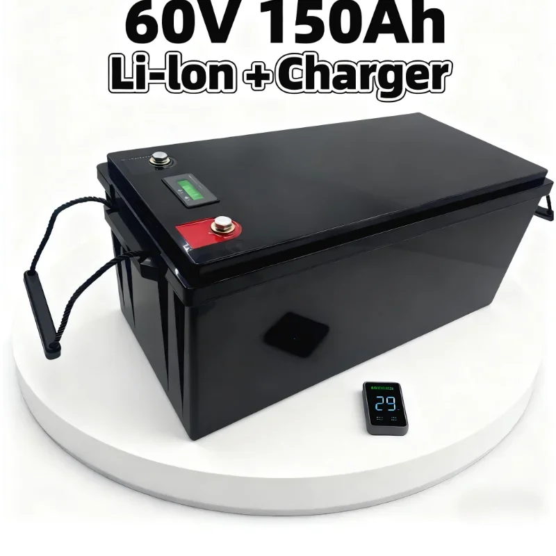 Waterproof 60V 150Ah Lithium Ion Battery | 60V 150AH Li-Ion Battery with BMS – For 6000W Scooters, AGVs, Demo Go Carts, Electri