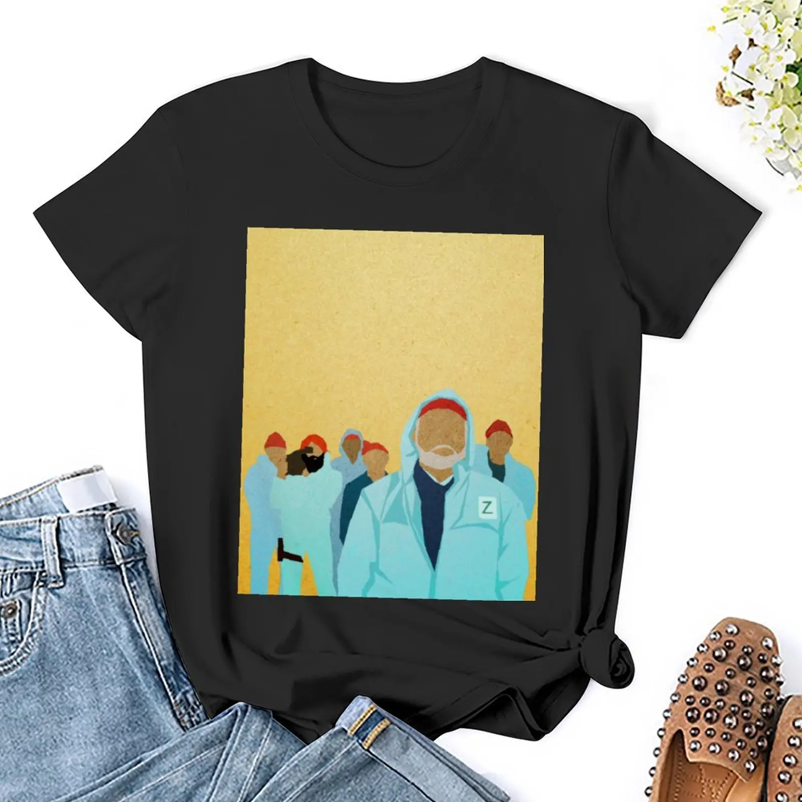 Team zissou. T-Shirt lustig plus Größe Tops niedlichen Tops Grafiken lustige T-Shirts für Frauen