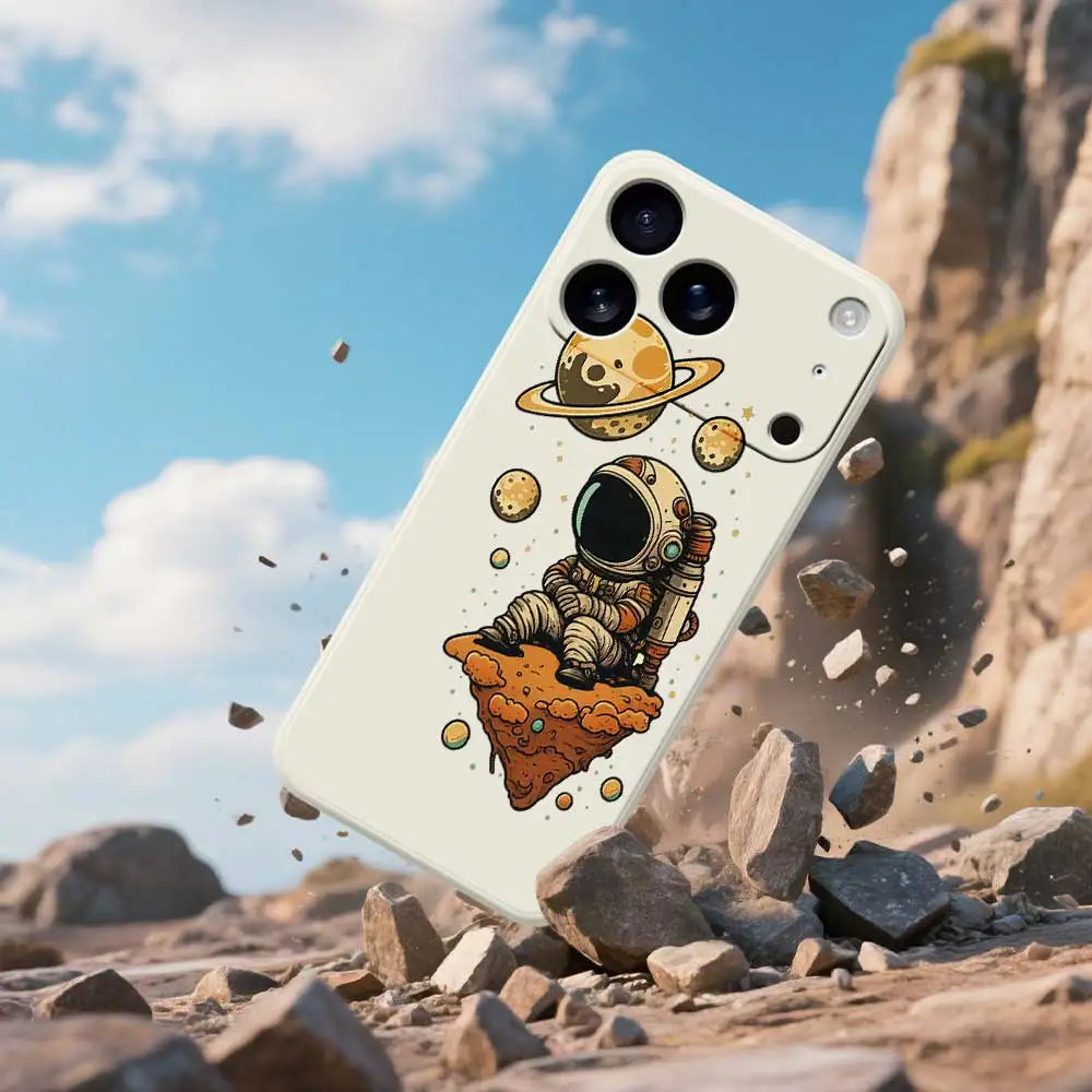 Funda de teléfono con planeta astronauta para iPhone 17 Pro Max 17 Air 16 15 14 13 12 11 Pro Max XS Max 7 8 Plus 16e 16 15Plus TPU