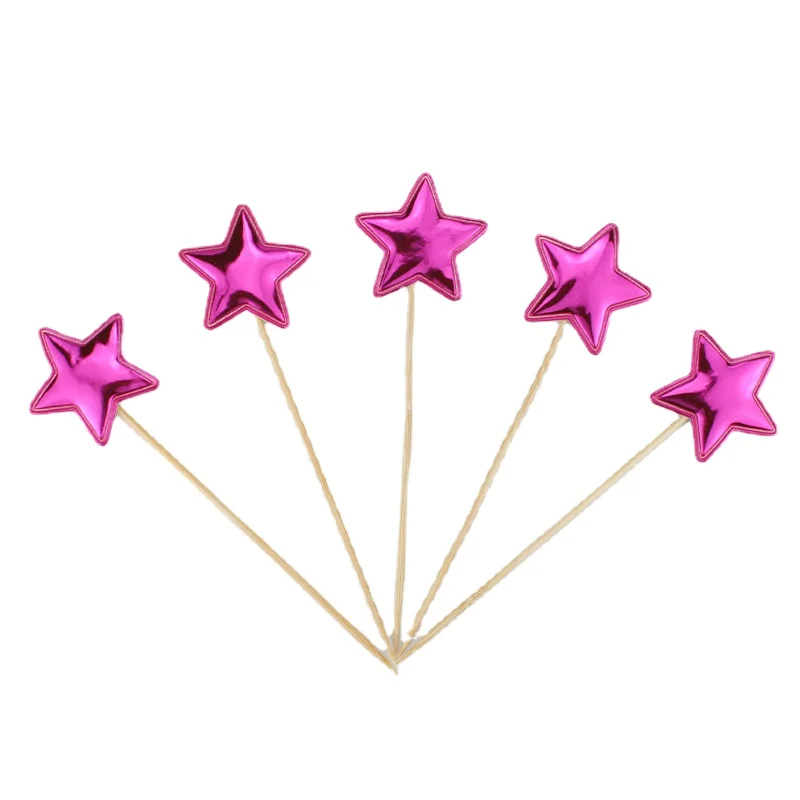 5 Pcs Crown Star Colorful Gold Silver For Cake Toppers Birthday Cake Topper For Wedding Cake Decoration Accessories Supply - view 6