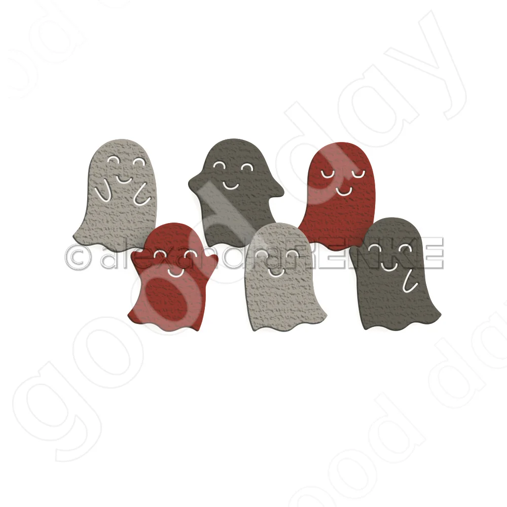 Six Little Spooks Metal Cutting Dies Scrapbook Diary Decoration Embossing Template Diy Greeting Card Handmade 2022 New Arrival