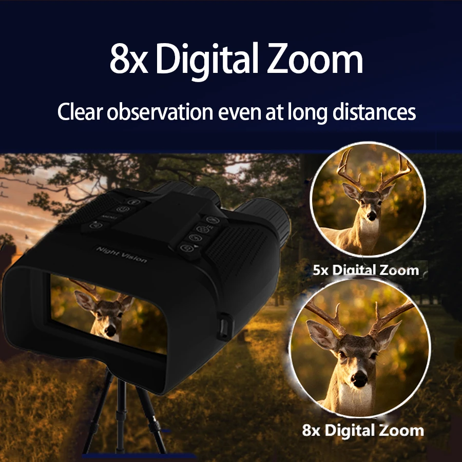 Telescope CZ080 Night Vision Device Binocular Infrared 8X Digital Light Zoom Hunting Full Darkness Outdoor Search Hunting Explor