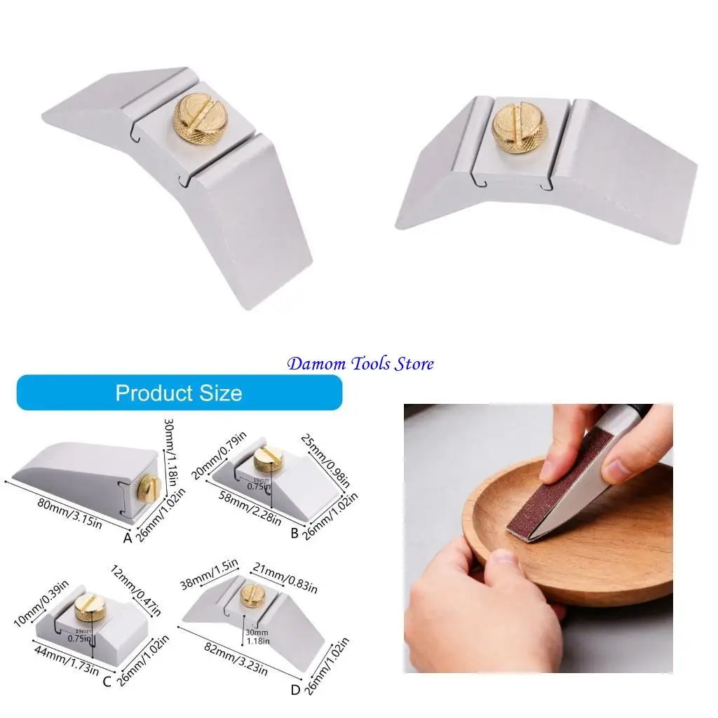 57BE Aluminum Alloy Sander Holder, Beveled Sanding Clamp For Firm Paper Attachment And Accurate Grinding