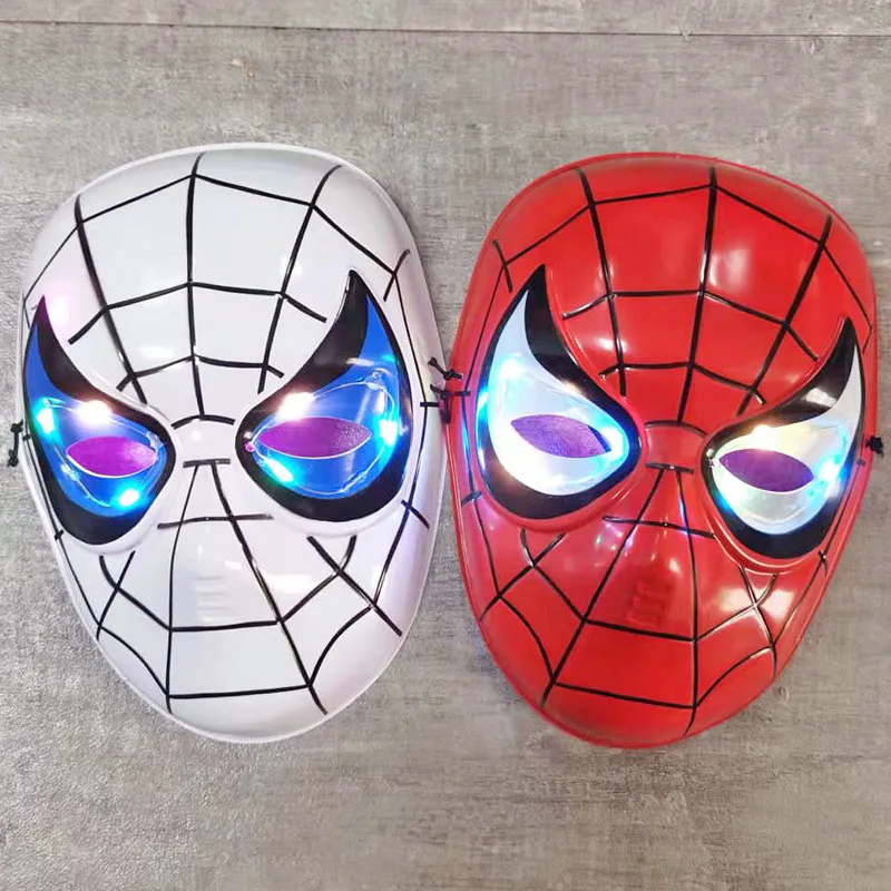 Spider-man Mask LED Light thick children's Anime Spider-Man Mask for children dress up as a gift for anime peripherals