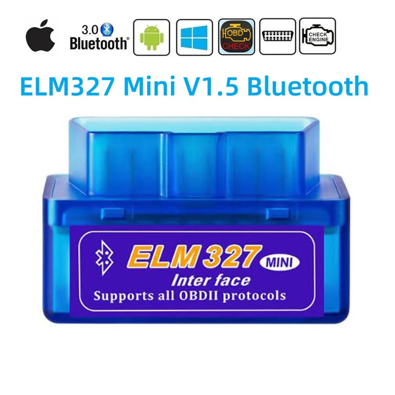 TOP elm327 Mini V1.5 OBD2 Scanner Bluetooth 4.0 For OBD2 Car Diagnostic for Android ELM327 Scanner OBDII Reader and scaner tools