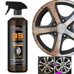 Car Detailing Brake Dust Remover Automobile Wheel Cleaner 120ml Car Wash Wheel Cleaning Spray for Cleaning Wheels and Tires