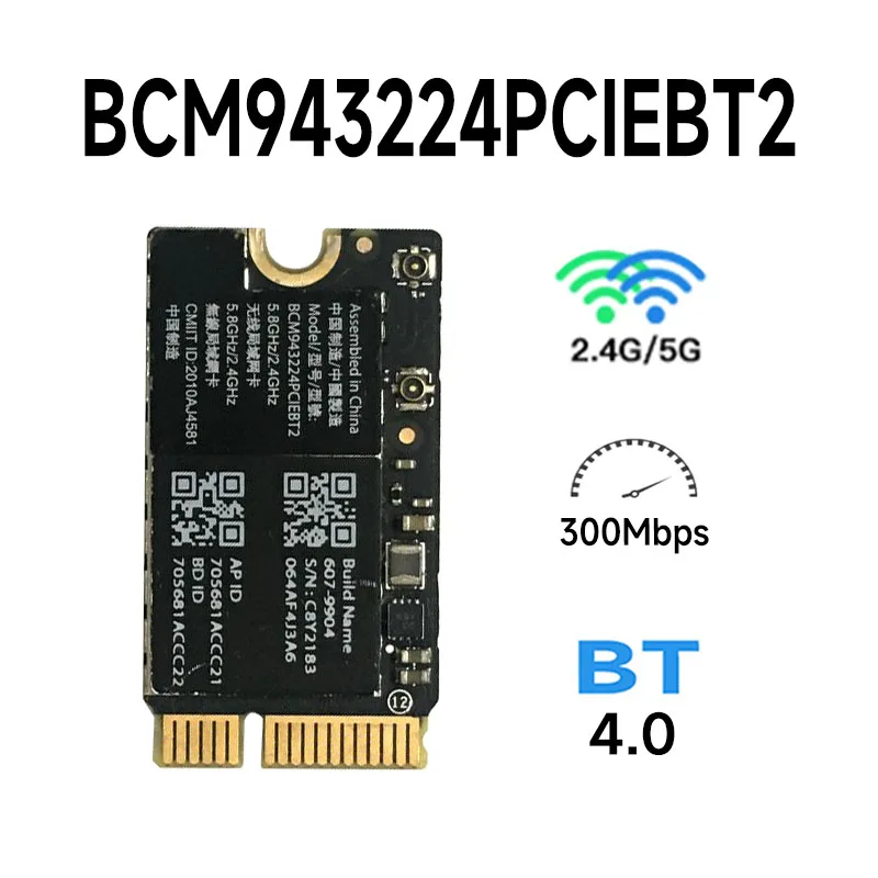 Eathtek  WiFi Bluetooth BroadcomCard For Air 11" A1370 & 13" A1369 BCM943224PCIEBT2