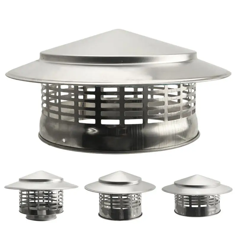 Stainless Steel Fireplace Chimney Caps Fireplace Roof Cover Home Supplies For Roof Rain And Bird Proof Fits All Sizes And Shapes