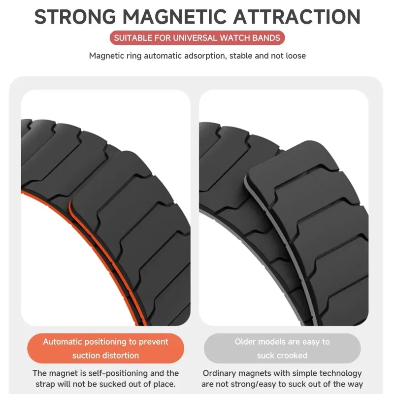 Силиконовый ремешок для Samsung Galaxy Watch 8 40 мм 44 мм 8 Classic 46 мм Сменный магнитный браслет Galaxy Watch Ultra 2025 47 мм