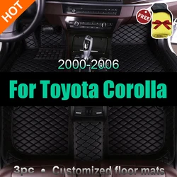 Car Floor Mats For Toyota Corolla 9th Gen. 2000 2001 2002 2003 2004 2005 2006 Auto Foot Pads Interior Accessories