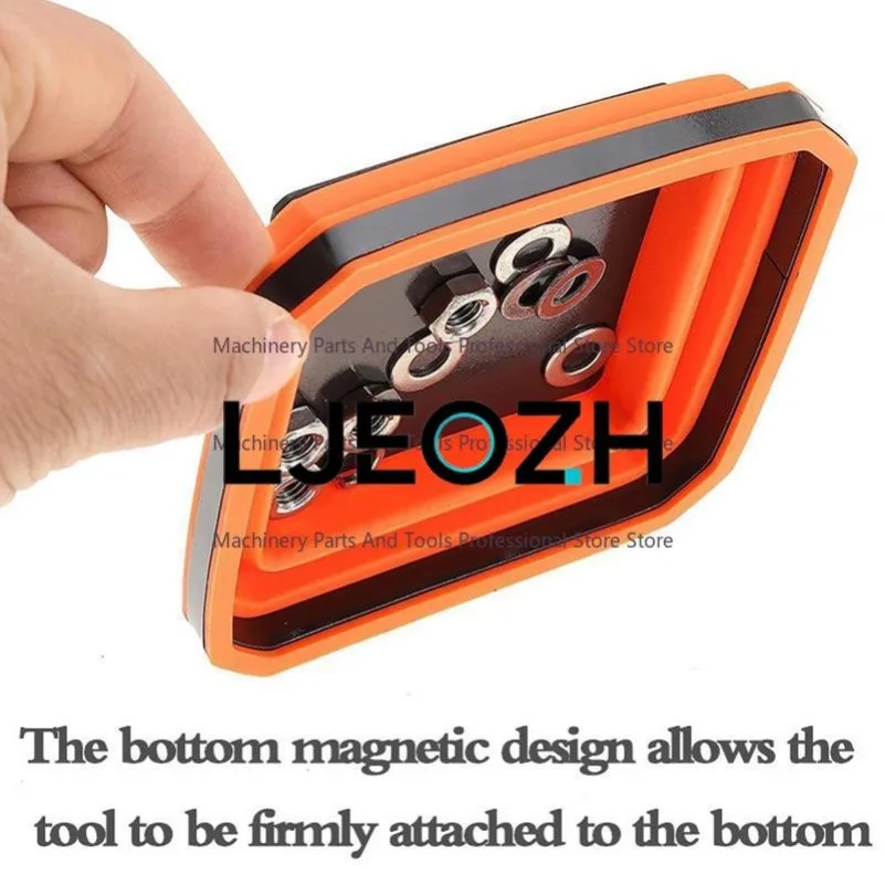 Color Square Silicone Foldable Magnetic Parts Tray Strong Magnetic Hardware Tool Parts