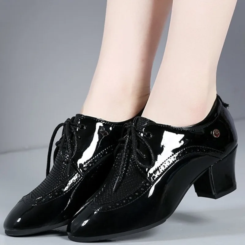

Ультрамягкие туфли для латинских танцев, удобные бальные туфли на высоком каблуке для женщин, квадратные танцы