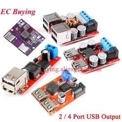 DC-DC Vehicle Charging Board 8V-35V 5V 8A 10A Power Supply Depressurization Module 2 4 port TYPE-C USB Output mobile Charger Car