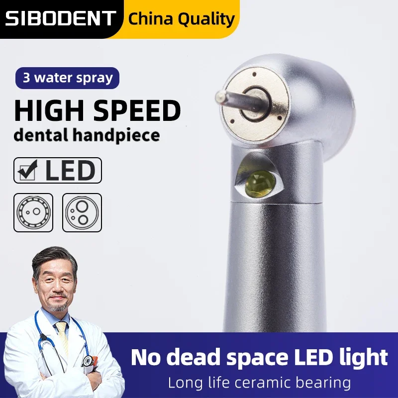 

High Speed Dental Handpiece Turbine Cartridge Push Button Clean Big Head Teeth 3 Water Spray