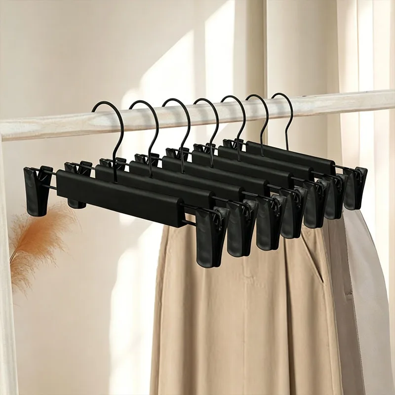 Plastic Adjustable Pants Hanger,Non Slip Strong Grip Traceless Trouser Rack,Retractable Closet Pant Rack for Adult Home Use