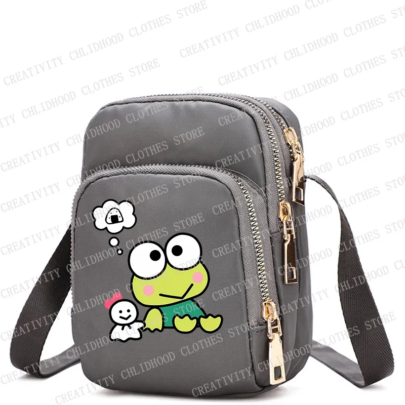 Crossbody Bag Kero Kero Keroppi Women Shoulder Bags Print Frog Tote Bag Female Underarm Phone-Bag Fashion Collocation Trendy