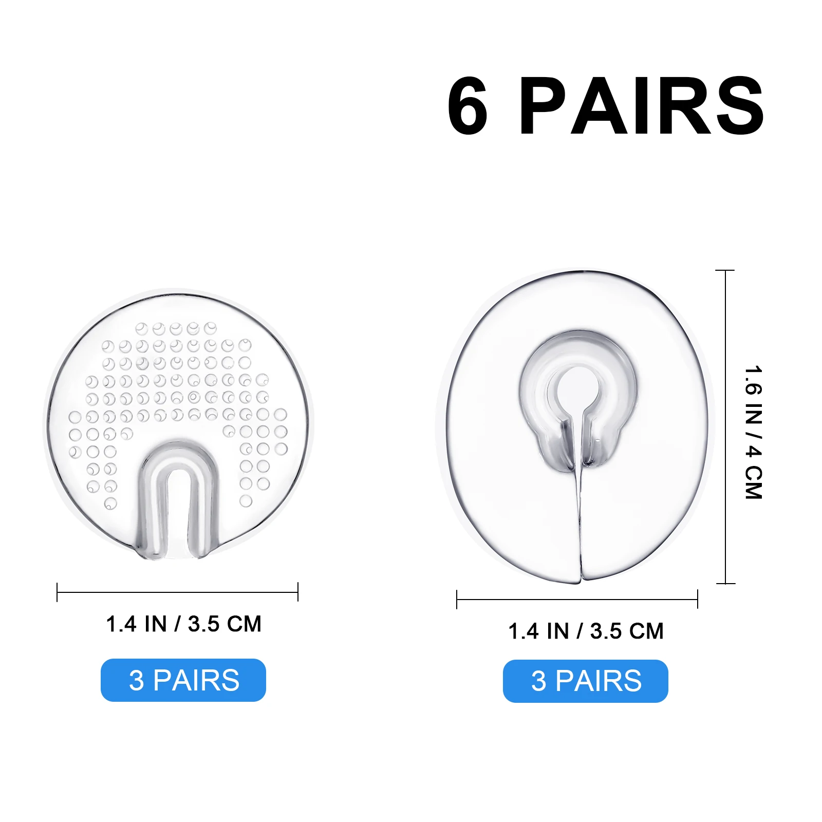 6ペア ソフトフリップフロップ ジェルクッションパッド つま先プロテクター トングサンダル用インサート ガード インソール シューズグリップパッド 中足骨パッド
