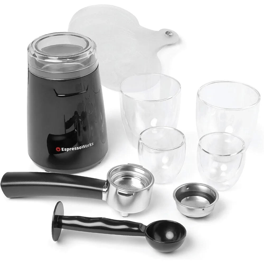 Espresso, Latte and Cappuccino Maker 10-Piece Set - Brew Cappuccino and Latte with One Button - Esp